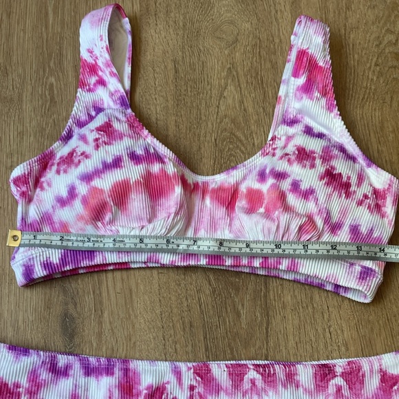 Victoria’s Secret large & xl NWT White pink purple tie-dye bikini swim time - Picture 5 of 10